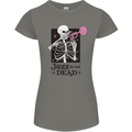 Jazz is Not Dead Skeleton Womens Petite Cut T-Shirt Charcoal