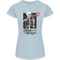 Jazz is Not Dead Skeleton Womens Petite Cut T-Shirt Light Blue