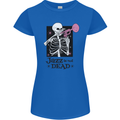 Jazz is Not Dead Skeleton Womens Petite Cut T-Shirt Royal Blue