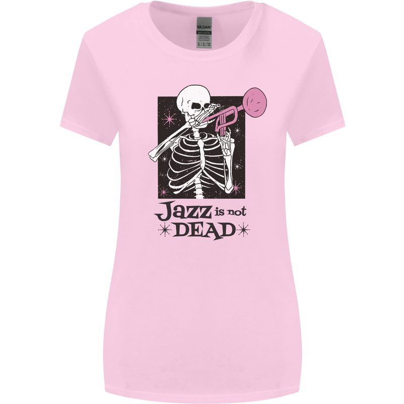 Jazz is Not Dead Skeleton Womens Wider Cut T-Shirt Light Pink