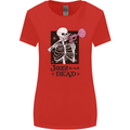 Jazz is Not Dead Skeleton Womens Wider Cut T-Shirt Red