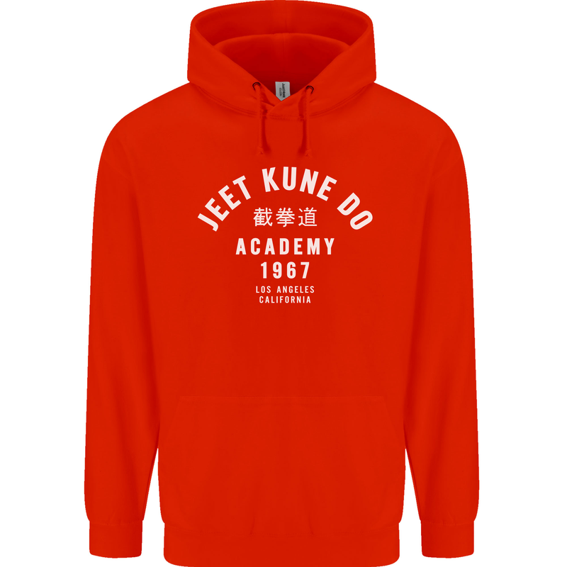 Jeet Kune Do Academy MMA Martial Arts Mens 80% Cotton Hoodie Bright Red