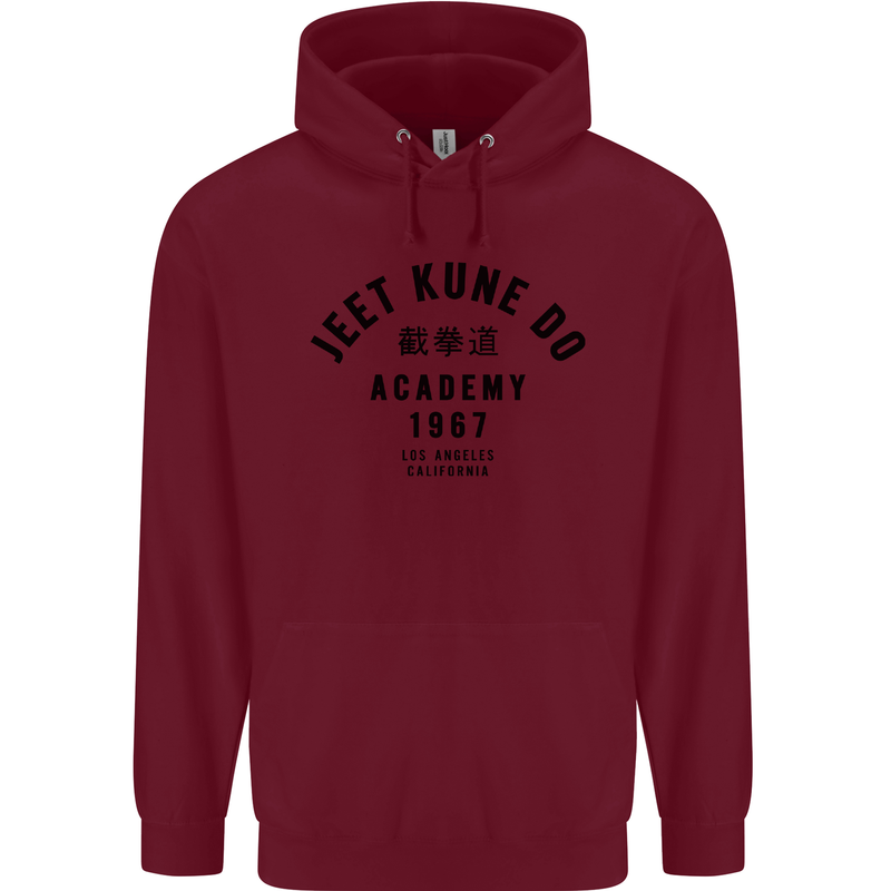 Jeet Kune Do Academy MMA Martial Arts Mens 80% Cotton Hoodie Maroon