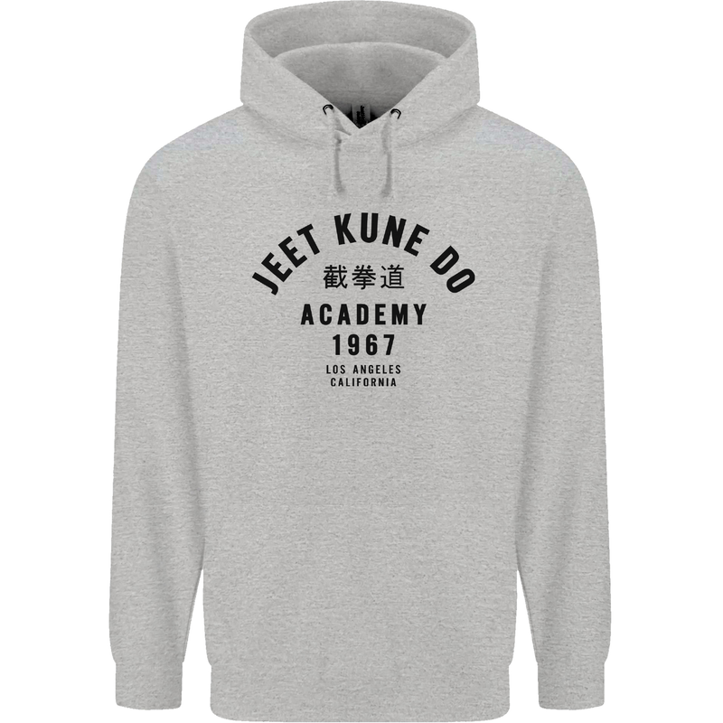 Jeet Kune Do Academy MMA Martial Arts Mens 80% Cotton Hoodie Sports Grey