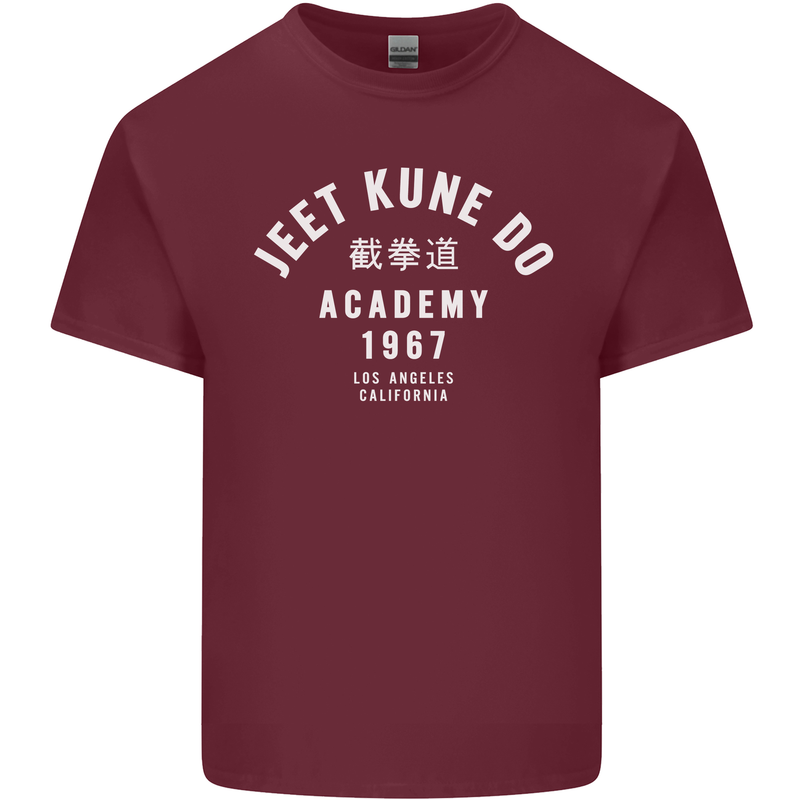 Jeet Kune Do Academy MMA Martial Arts Mens Cotton T-Shirt Tee Top Maroon