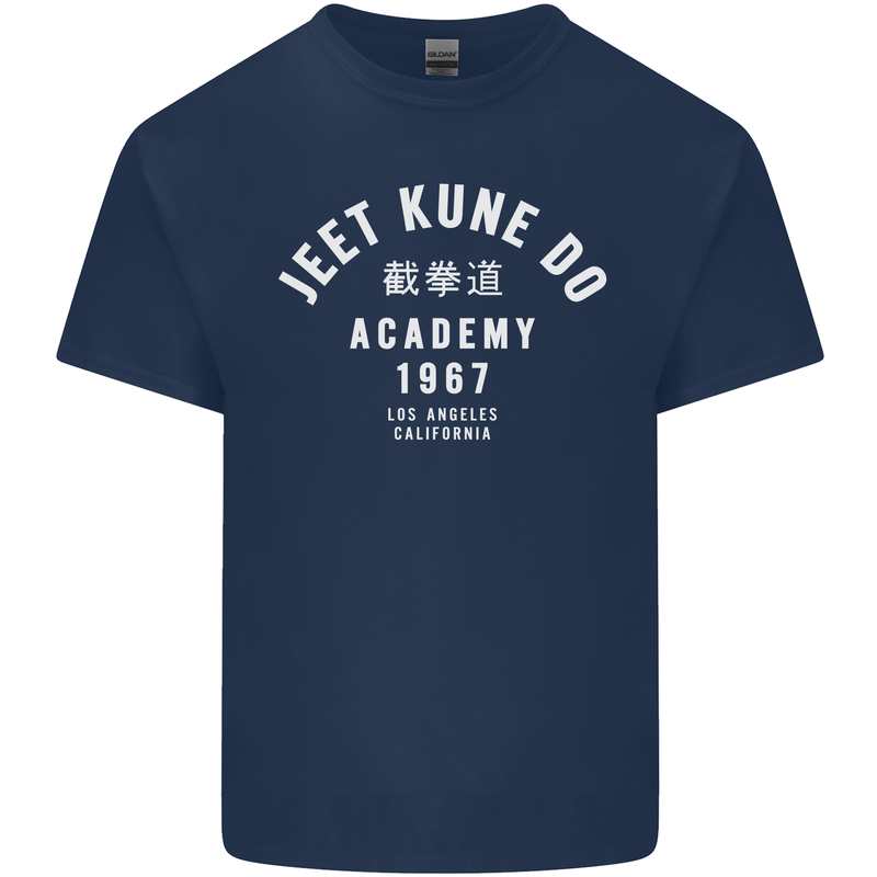 Jeet Kune Do Academy MMA Martial Arts Mens Cotton T-Shirt Tee Top Navy Blue