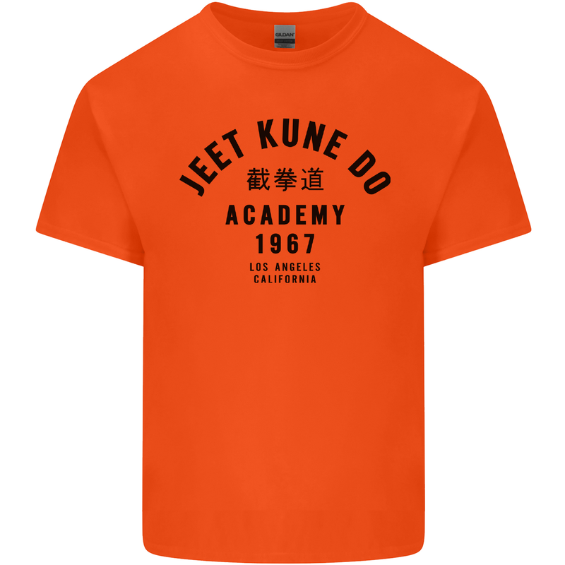Jeet Kune Do Academy MMA Martial Arts Mens Cotton T-Shirt Tee Top Orange