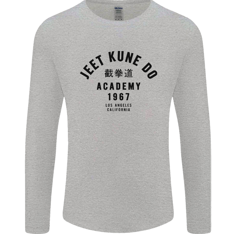 Jeet Kune Do Academy MMA Martial Arts Mens Long Sleeve T-Shirt Sports Grey