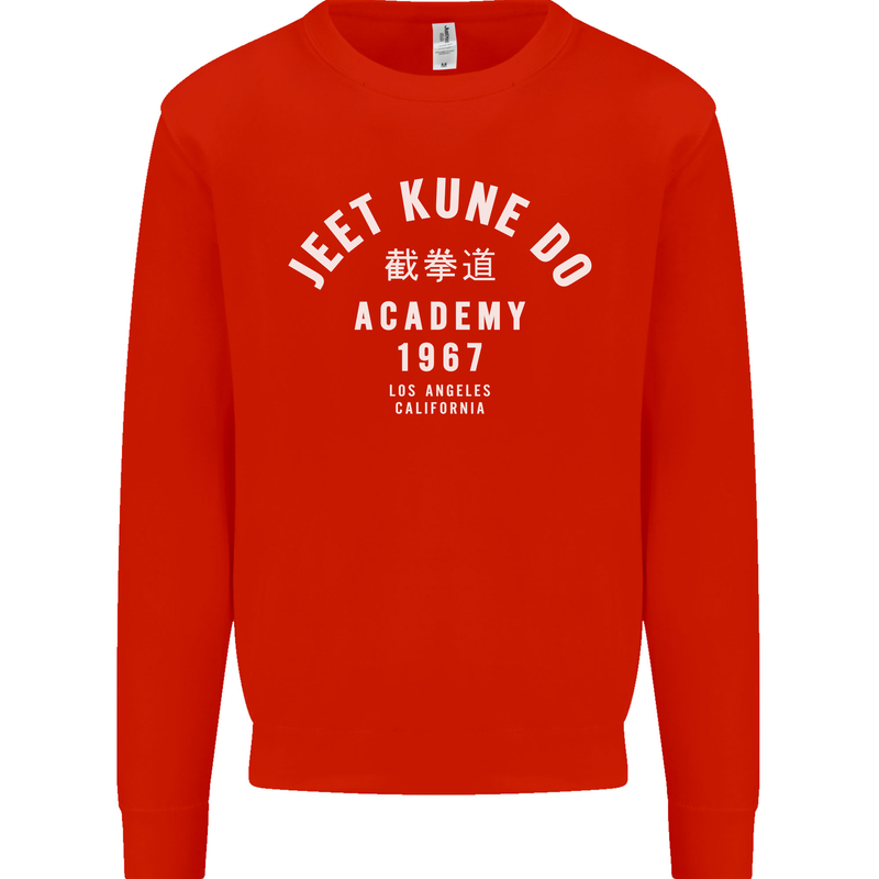 Jeet Kune Do Academy MMA Martial Arts Mens Sweatshirt Jumper Bright Red