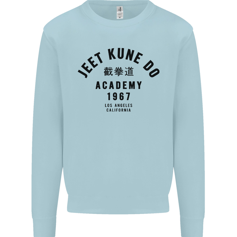 Jeet Kune Do Academy MMA Martial Arts Mens Sweatshirt Jumper Light Blue