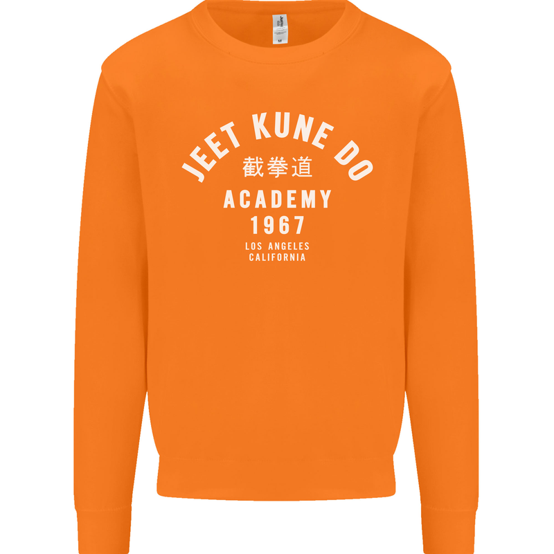 Jeet Kune Do Academy MMA Martial Arts Mens Sweatshirt Jumper Orange
