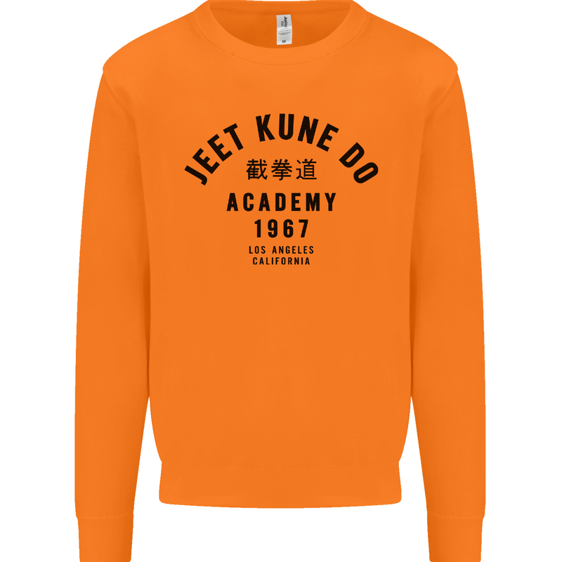 Jeet Kune Do Academy MMA Martial Arts Mens Sweatshirt Jumper Orange