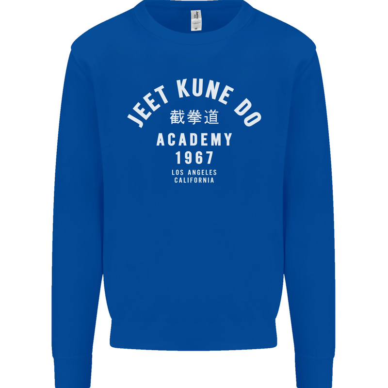 Jeet Kune Do Academy MMA Martial Arts Mens Sweatshirt Jumper Royal Blue