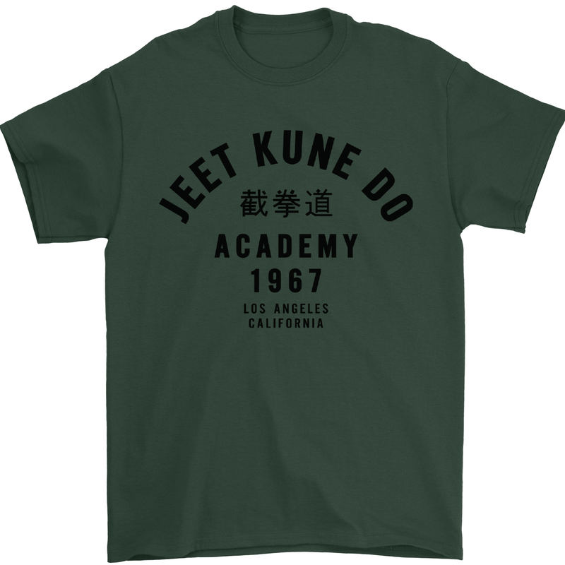 Jeet Kune Do Academy MMA Martial Arts Mens T-Shirt Cotton Gildan Forest Green