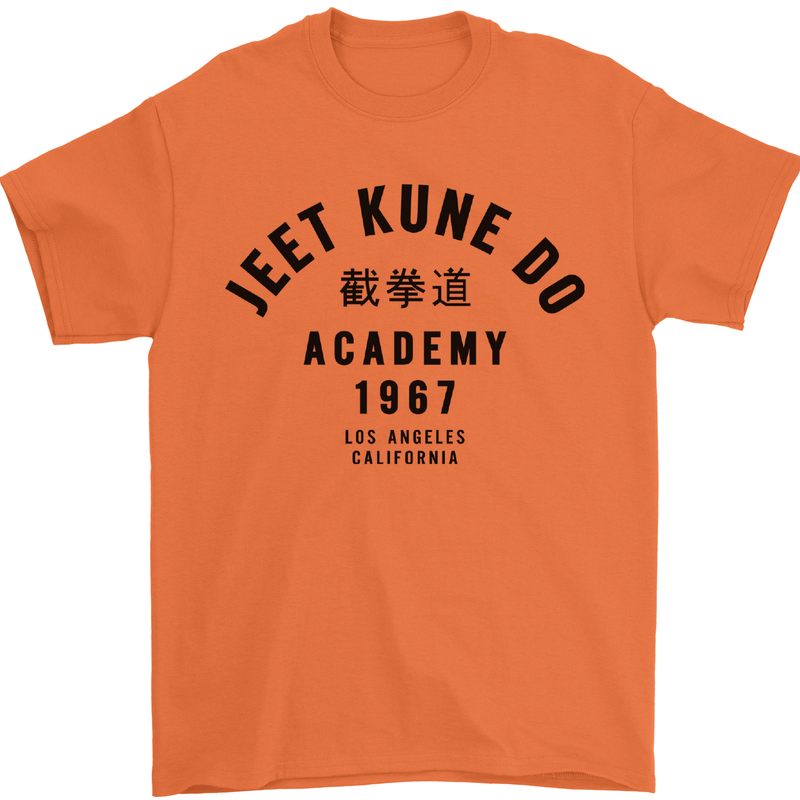Jeet Kune Do Academy MMA Martial Arts Mens T-Shirt Cotton Gildan Orange