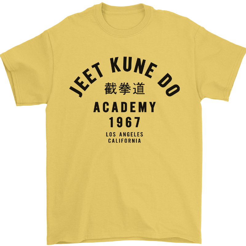 Jeet Kune Do Academy MMA Martial Arts Mens T-Shirt Cotton Gildan Yellow