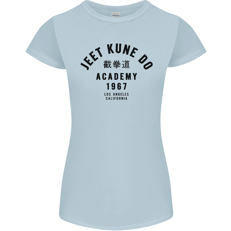 Jeet Kune Do Academy MMA Martial Arts Womens Petite Cut T-Shirt Light Blue