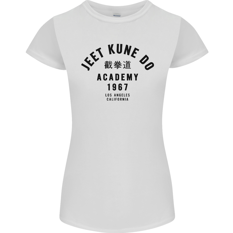 Jeet Kune Do Academy MMA Martial Arts Womens Petite Cut T-Shirt White