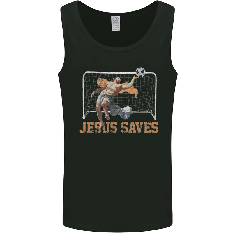 Jesus Saves Funny Atheist Christian Atheism Mens Vest Tank Top Black