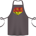Jesus Saves Funny Christian Cotton Apron 100% Organic Dark Grey