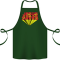 Jesus Saves Funny Christian Cotton Apron 100% Organic Forest Green