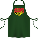 Jesus Saves Funny Christian Cotton Apron 100% Organic Forest Green