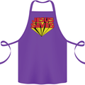Jesus Saves Funny Christian Cotton Apron 100% Organic Purple