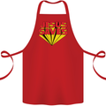 Jesus Saves Funny Christian Cotton Apron 100% Organic Red
