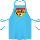 Jesus Saves Funny Christian Cotton Apron 100% Organic Turquoise