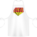 Jesus Saves Funny Christian Cotton Apron 100% Organic White