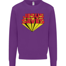 Jesus Saves Funny Christian Kids Sweatshirt Jumper Purple