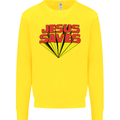 Jesus Saves Funny Christian Kids Sweatshirt Jumper Yellow