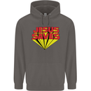 Jesus Saves Funny Christian Mens 80% Cotton Hoodie Charcoal