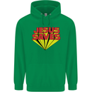 Jesus Saves Funny Christian Mens 80% Cotton Hoodie Irish Green