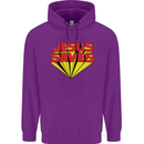 Jesus Saves Funny Christian Mens 80% Cotton Hoodie Purple