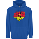 Jesus Saves Funny Christian Mens 80% Cotton Hoodie Royal Blue