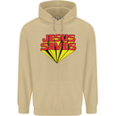 Jesus Saves Funny Christian Mens 80% Cotton Hoodie Sand