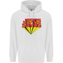Jesus Saves Funny Christian Mens 80% Cotton Hoodie White
