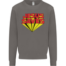 Jesus Saves Funny Christian Mens Sweatshirt Jumper Charcoal