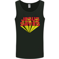 Jesus Saves Funny Christian Mens Vest Tank Top Black