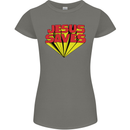 Jesus Saves Funny Christian Womens Petite Cut T-Shirt Charcoal
