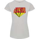 Jesus Saves Funny Christian Womens Petite Cut T-Shirt Sports Grey