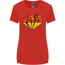 Jesus Saves Funny Christian Womens Wider Cut T-Shirt Red