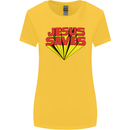 Jesus Saves Funny Christian Womens Wider Cut T-Shirt Yellow