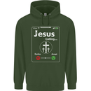 Jesus is Calling Christian Christianity Childrens Kids Hoodie Forest Green