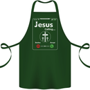 Jesus is Calling Christian Christianity Cotton Apron 100% Organic Forest Green