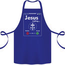 Jesus is Calling Christian Christianity Cotton Apron 100% Organic Royal Blue