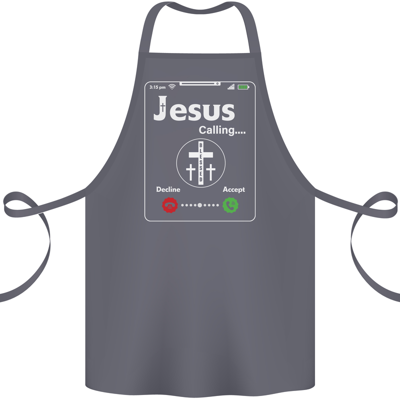 Jesus is Calling Christian Christianity Cotton Apron 100% Organic Steel
