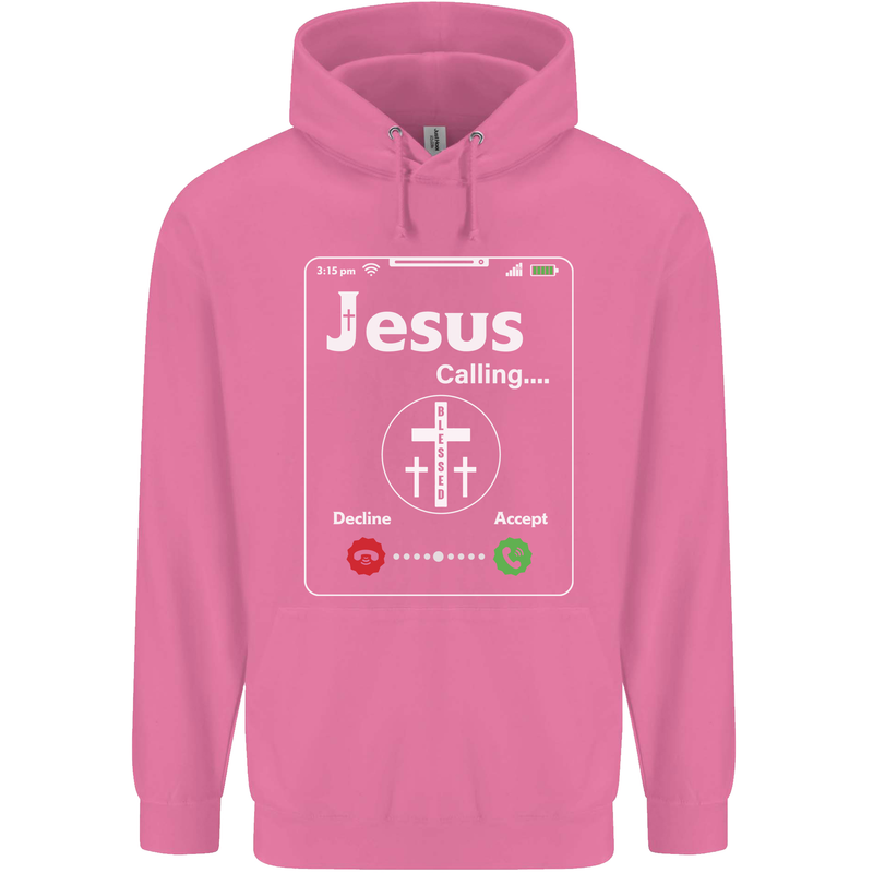 Jesus is Calling Christian Christianity Mens 80% Cotton Hoodie Azelea