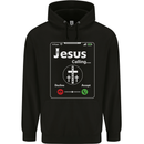 Jesus is Calling Christian Christianity Mens 80% Cotton Hoodie Black